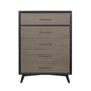 Raku 5 Drawer Chest in Gray 1711-9