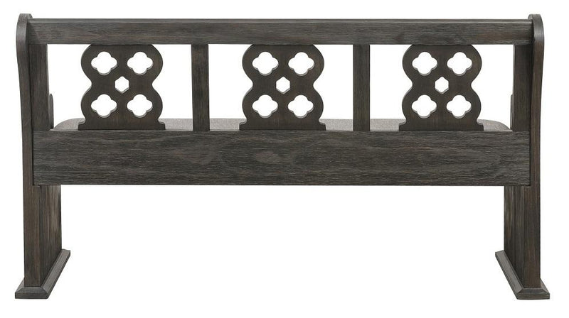 Arasina Bench with Curved Arms in Dark Pewter 5559N-14A