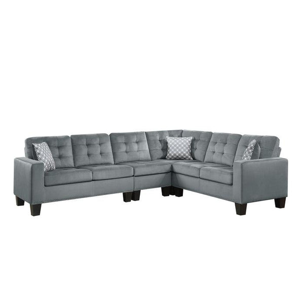 Lantana 2-Piece Reversible Sectional in Gray 9957GY*SC image