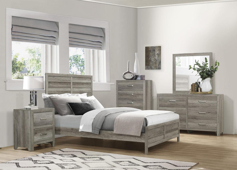 weathered grey wood dresser Mandan 6 Drawer Dresser in Weathered Gray 1910GY-5