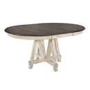 Clover Round Dining Table in White and Gray 5656-66*
