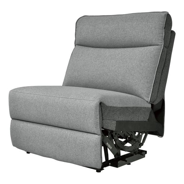 Maroni Power Armless Reclining Chair in Dark Gray/Light Gray 8259-ARPW