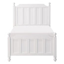 Wellsummer Twin Panel Bed in White 1803WT-1*
