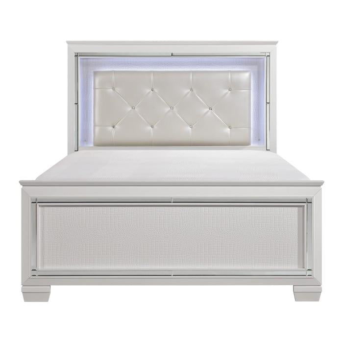 Allura Full Panel Bed in White 1916FW-1* image