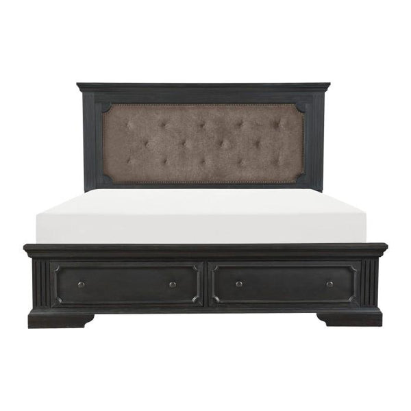 Bolingbrook King Upholstered Storage Platform Bed in Coffee 1647K-1EK* image