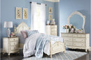 Cinderella 7 Drawer Dresser in Antique White with Grey Rub-Through 1386NW-5 - Winder Mattress & Furniture