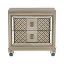 Loudon 2 Drawer Nightstand in Champagne Metallic 1515-4