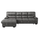 Michigan Sectional with Pull Out Bed and Left Chaise in Dark Gray 9407DG*2LC3R