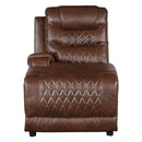 Putnam Power Left Side Reclining Chaise with USB Port in Brown 9405BR-LCPW