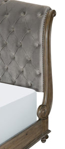 Rachelle Queen Sleigh Bed in Weathered Pecan 1693-1* - Winder Mattress & Furniture