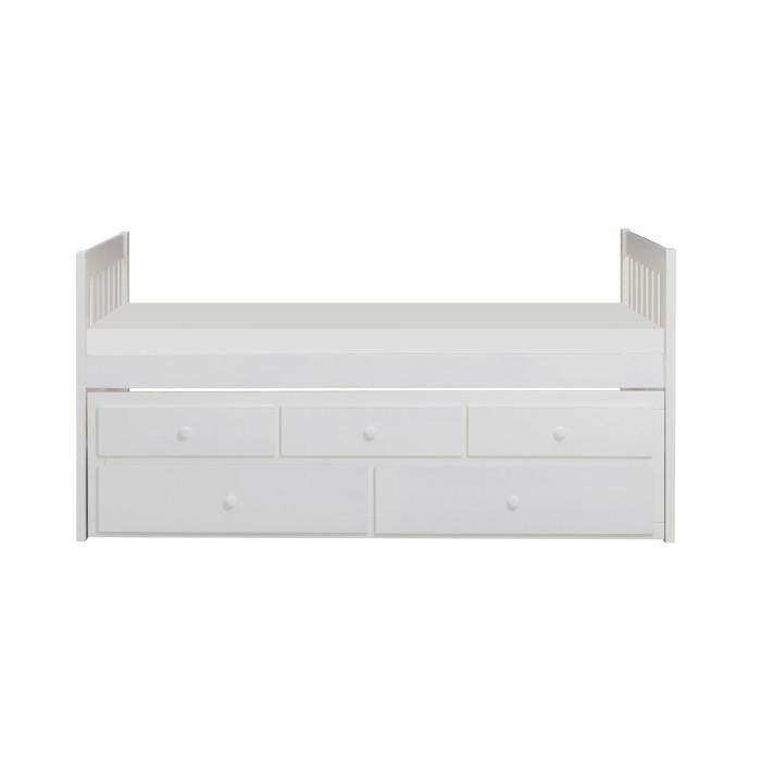 Galen Twin/Twin Trundle Bed with Storage in White B2053PRW-1* image