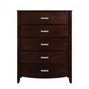 Lyric 5 Drawer Chest in Dark Espresso 1737NC-9 - Winder Mattress & Furniture