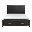 Lyric Queen Sleigh Storage Bed in Brownish Gray 1737NGY-1