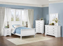 Mayville Full Sleigh Bed in White 2147FW-1 - Winder Mattress & Furniture