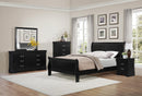 Mayville Queen Sleigh Bed in Black 2147BK-1 - Winder Mattress & Furniture