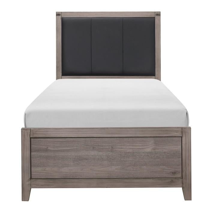 Woodrow Twin Panel Bed in Gray 2042T-1* image