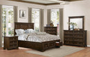 Eunice King Platform Bed with Footboard Storage in Espresso 1844KDC-1EK*