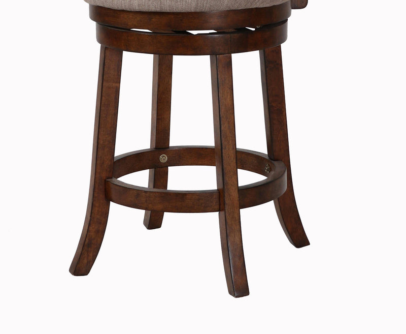 ABERDEEN 24" COUNTER STOOL-DK BROWN W/FABRIC SEAT - Winder Mattress & Furniture