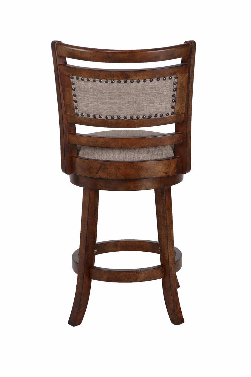 ABERDEEN 24" COUNTER STOOL-DK BROWN W/FABRIC SEAT - Winder Mattress & Furniture