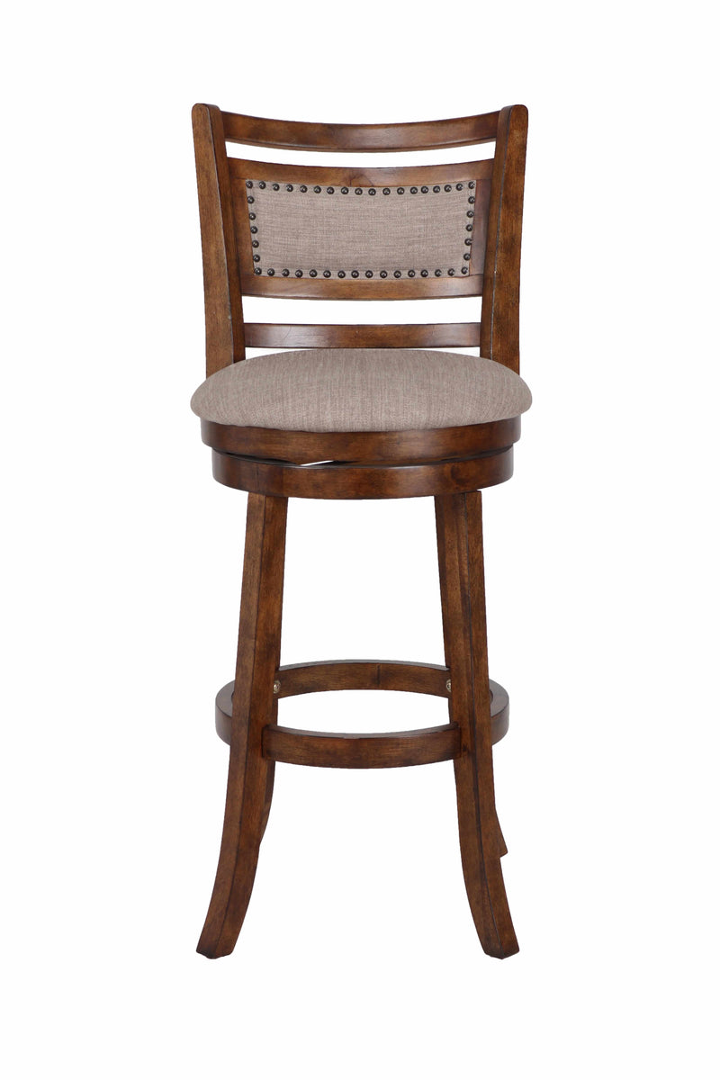 ABERDEEN 29" BAR STOOL-DK BROWN W/FABRIC SEAT - Winder Mattress & Furniture