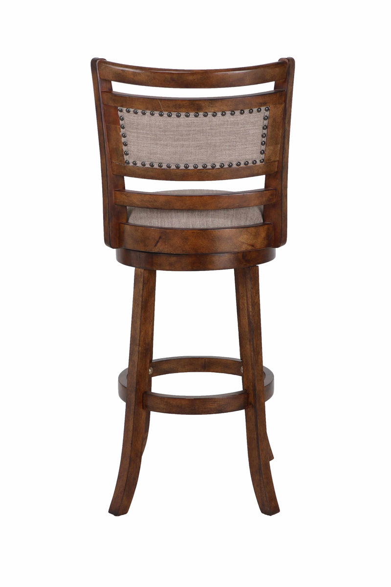 ABERDEEN 29" BAR STOOL-DK BROWN W/FABRIC SEAT - Winder Mattress & Furniture