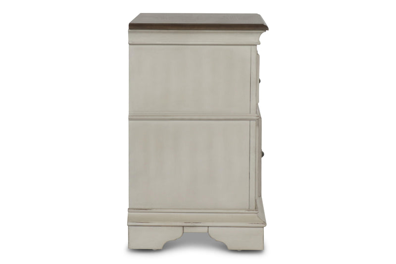 ANASTASIA NIGHTSTAND - ANT. WHITE - Winder Mattress & Furniture