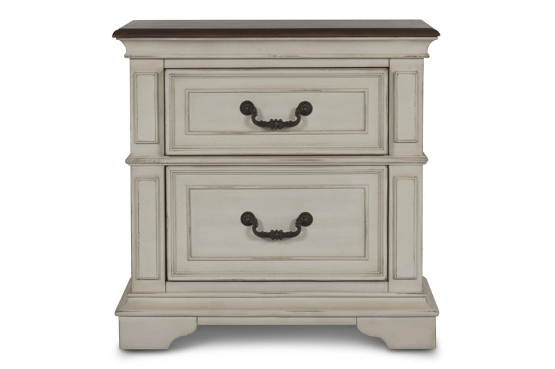 ANASTASIA NIGHTSTAND - ANT. WHITE - Winder Mattress & Furniture