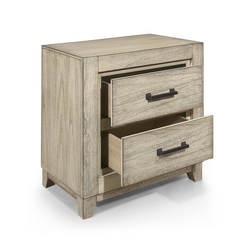 ASHLAND NIGHTSTAND-RUSTIC WHITE - Winder Mattress & Furniture