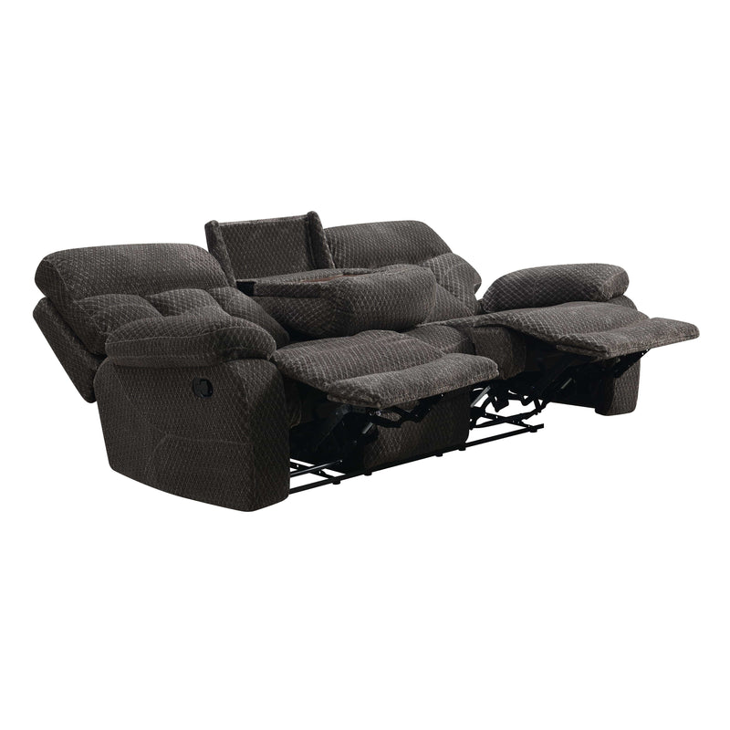 BRAVO SOFA W/DUAL RECLINER-CHARCOAL - Winder Mattress & Furniture