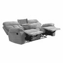 BRAVO SOFA W/DUAL RECLINER-STONE - Winder Mattress & Furniture