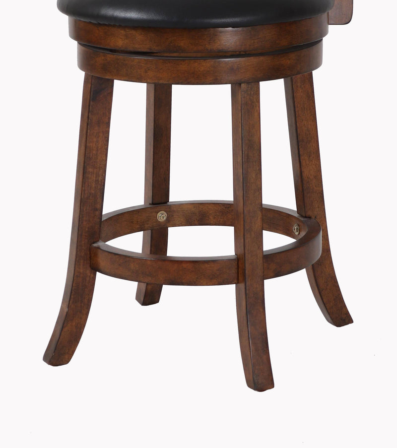 BRISTOL 24" COUNTER STOOL-DK BROWN W/PU SEAT - Winder Mattress & Furniture