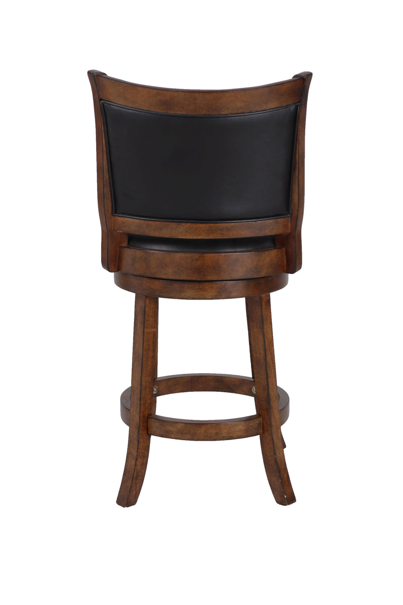 BRISTOL 24" COUNTER STOOL-DK BROWN W/PU SEAT - Winder Mattress & Furniture