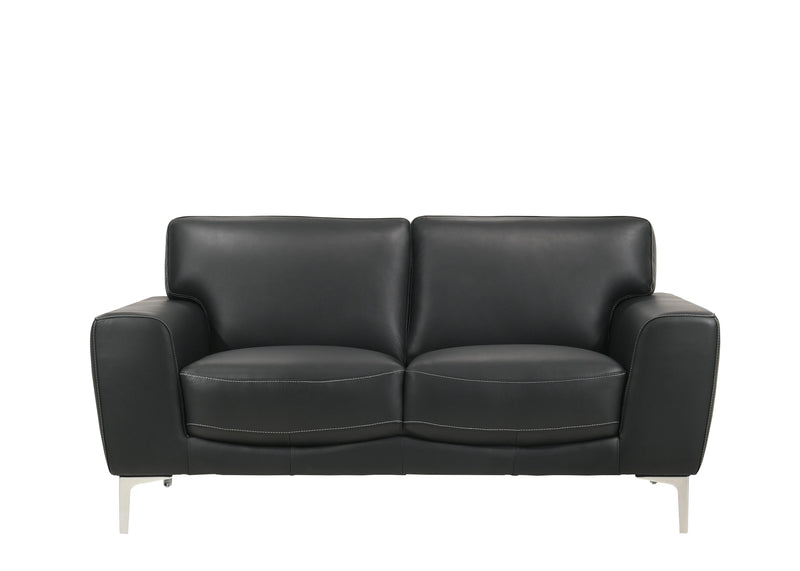 CARRARA LOVESEAT-BLACK - Winder Mattress & Furniture