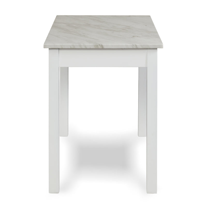 CELESTE DESK W/WHITE/GRAY FAUX MARBLE TOP-WHITE  BASE - Winder Mattress & Furniture