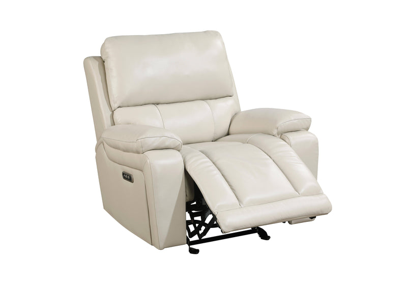 CICERO GLIDER RECLINER W/ PWR FR & HR-CREAM - Winder Mattress & Furniture