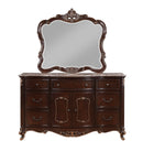 CONSTANTINE DRESSER/SERVER MIRROR-CHERRY - Winder Mattress & Furniture
