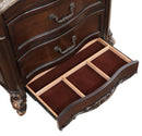 CONSTANTINE NIGHTSTAND W/MARBLE TOP-CHERRY - Winder Mattress & Furniture