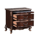 CONSTANTINE NIGHTSTAND W/MARBLE TOP-CHERRY - Winder Mattress & Furniture
