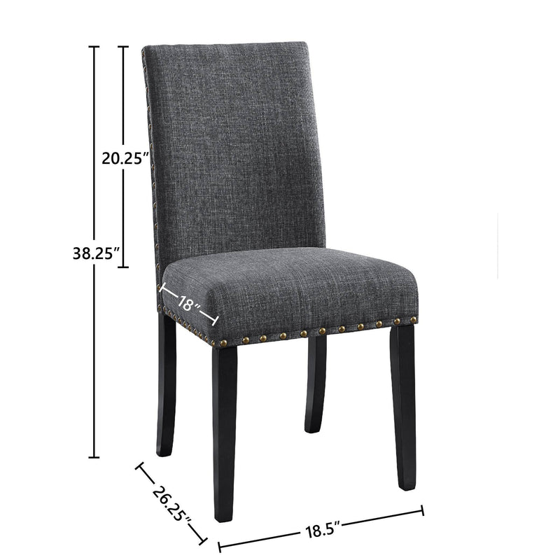 CRISPIN GRANITE GRAY DINING CHAIR- (2/Ctn) - Winder Mattress & Furniture