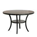 CRISPIN 48" ROUND DINING TABLE-GRAY - Winder Mattress & Furniture