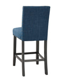 CRISPIN MARINE BLUE COUNTER CHAIR- (2/Ctn) - Winder Mattress & Furniture