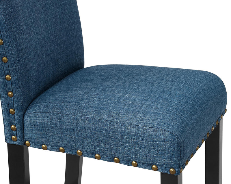 CRISPIN MARINE BLUE COUNTER CHAIR- (2/Ctn) - Winder Mattress & Furniture