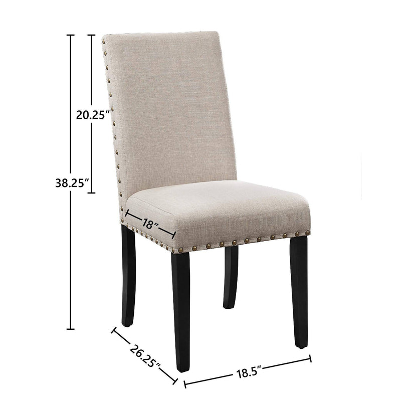 CRISPIN NATURAL BEIGE DINING CHAIR- (2/Ctn) - Winder Mattress & Furniture