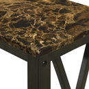 EDEN CHAIRSIDE TABLE-ESPRESSO W/FAUX MARBLE TOP - Winder Mattress & Furniture