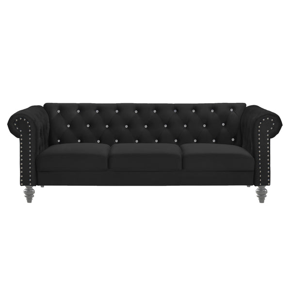 EMMA CRYSTAL SOFA-BLACK - Winder Mattress & Furniture