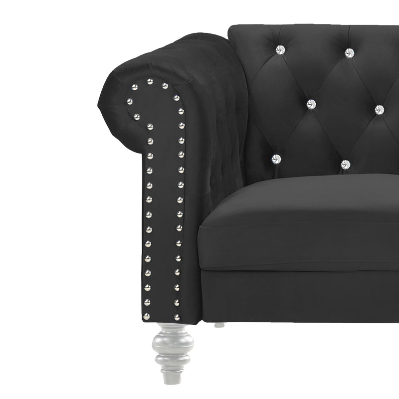 EMMA CRYSTAL CHAIR-BLACK - Winder Mattress & Furniture