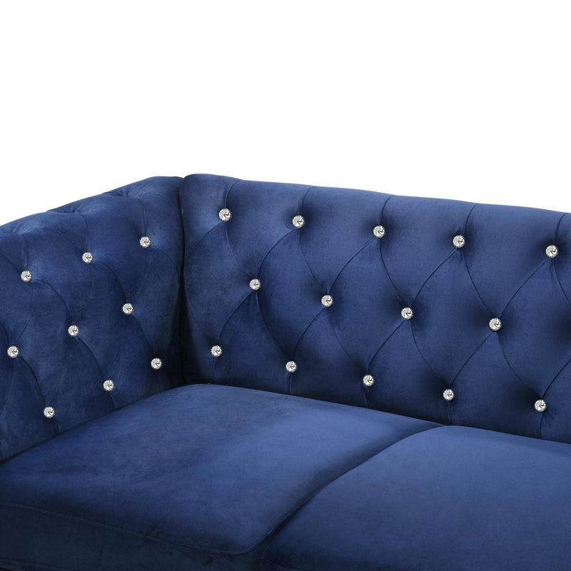 EMMA CRYSTAL LOVESEAT-ROYAL BLUE - Winder Mattress & Furniture