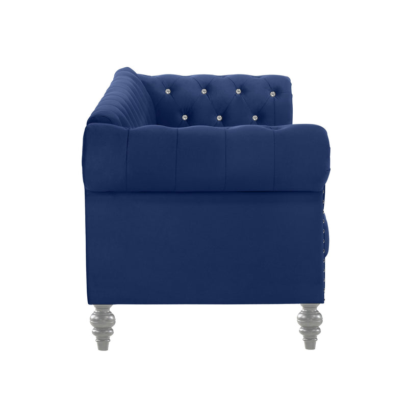 EMMA CRYSTAL LOVESEAT-ROYAL BLUE - Winder Mattress & Furniture
