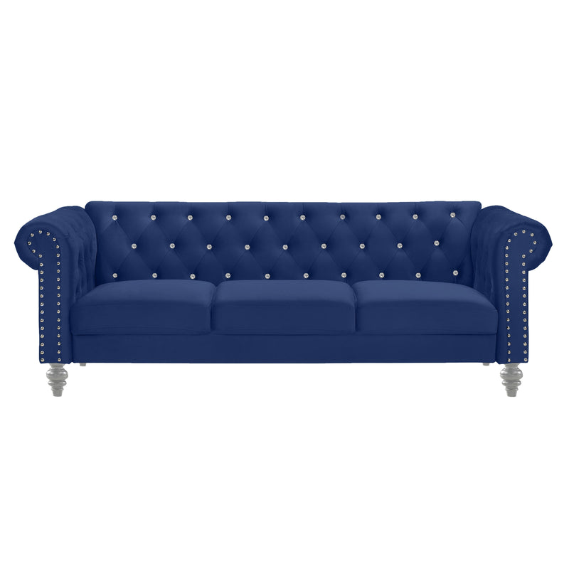 EMMA CRYSTAL SOFA-ROYAL BLUE - Winder Mattress & Furniture