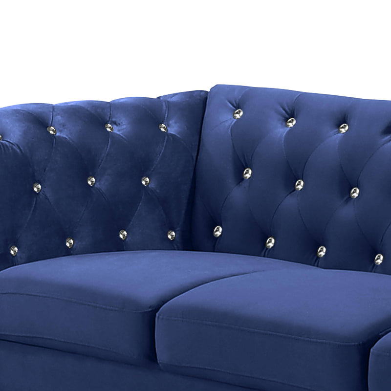 EMMA CRYSTAL SOFA-ROYAL BLUE - Winder Mattress & Furniture